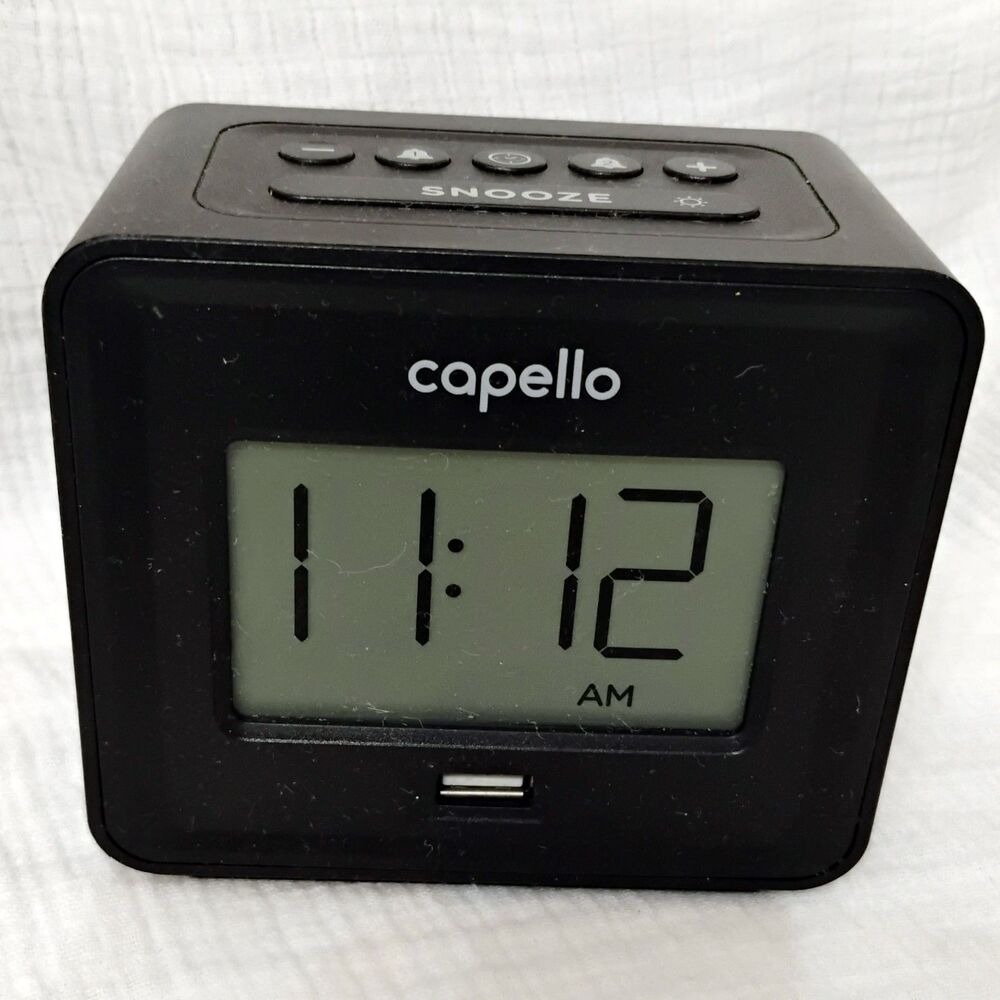 Alarm Clock Capello CA-10 Toc Charge Compact Digital Alarm Clock with USB Port